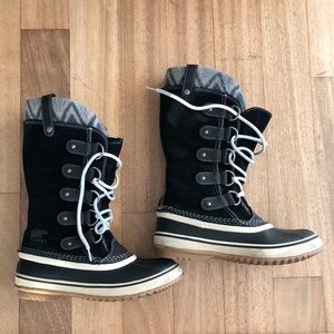 SOREL Joan of Artic Knit II Black Snow Boots